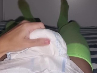 ABDL Diaper Huge Cumshot