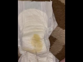 Piss on a diaper